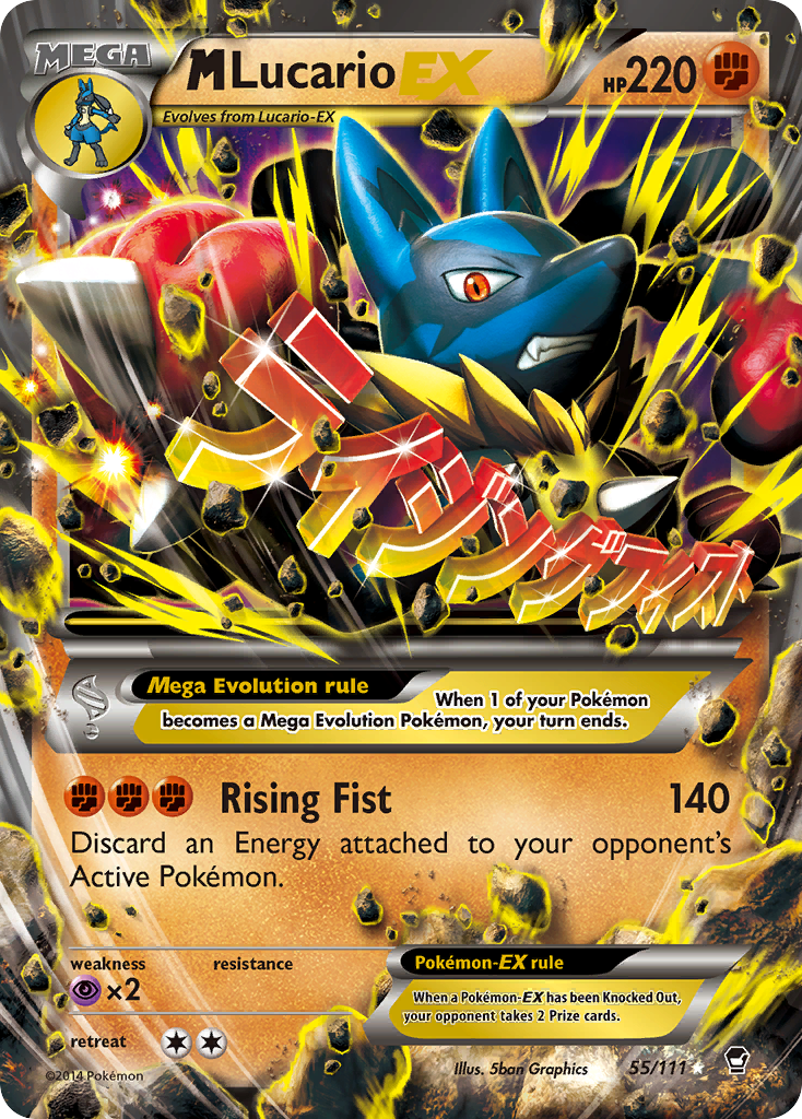 M Lucario-EX MEGA (55/111) - Furious Fists Pokémon Card