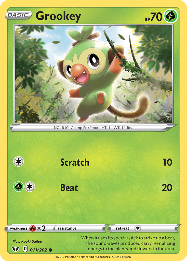 Grookey (11/202) - Sword & Shield Pokémon Card