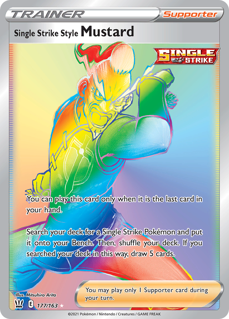 Single Strike Style Mustard (Trainer: Supporter) (177/163) - Battle Styles Pokémon Card