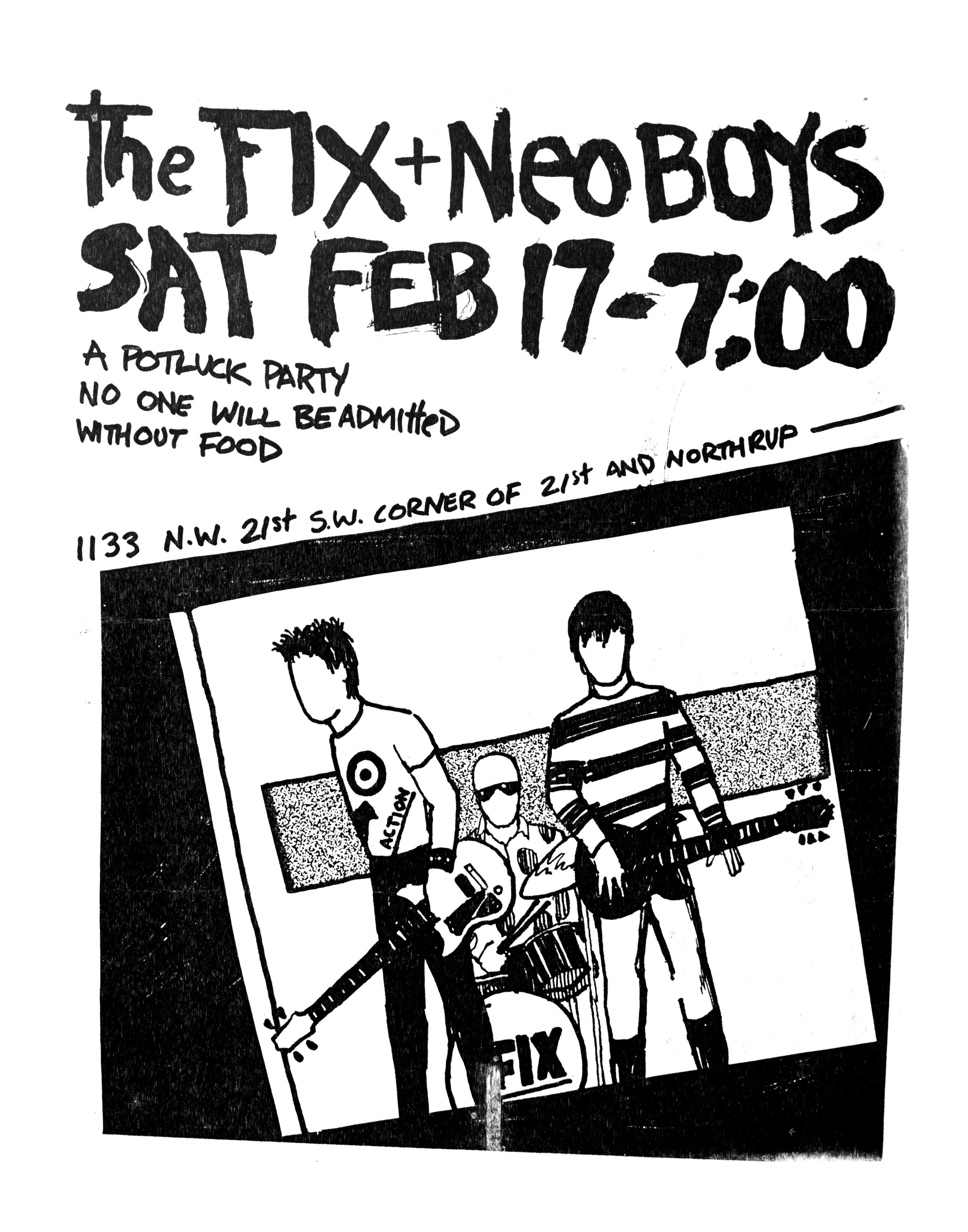 MXP-43.6 Fix 1980 House Party  Oct 12 Concert Poster