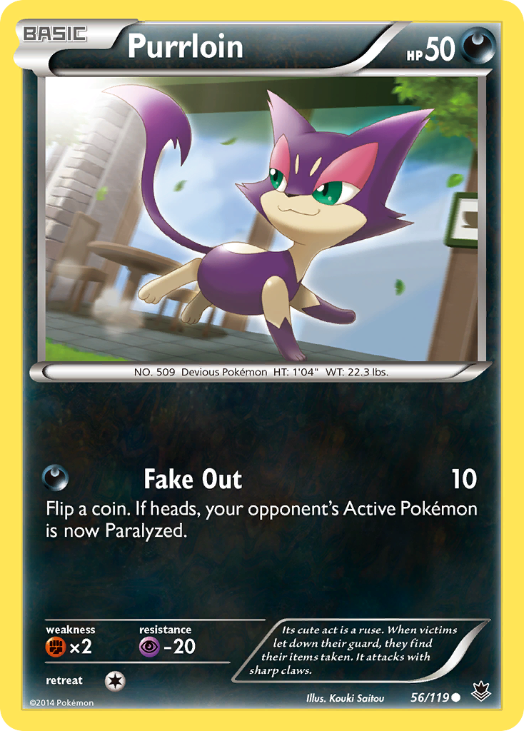 Purrloin (56/119) - Phantom Forces Pokémon Card