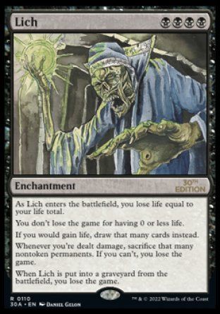 Lich (Magic 30th Anniversary Edition) Trading Card