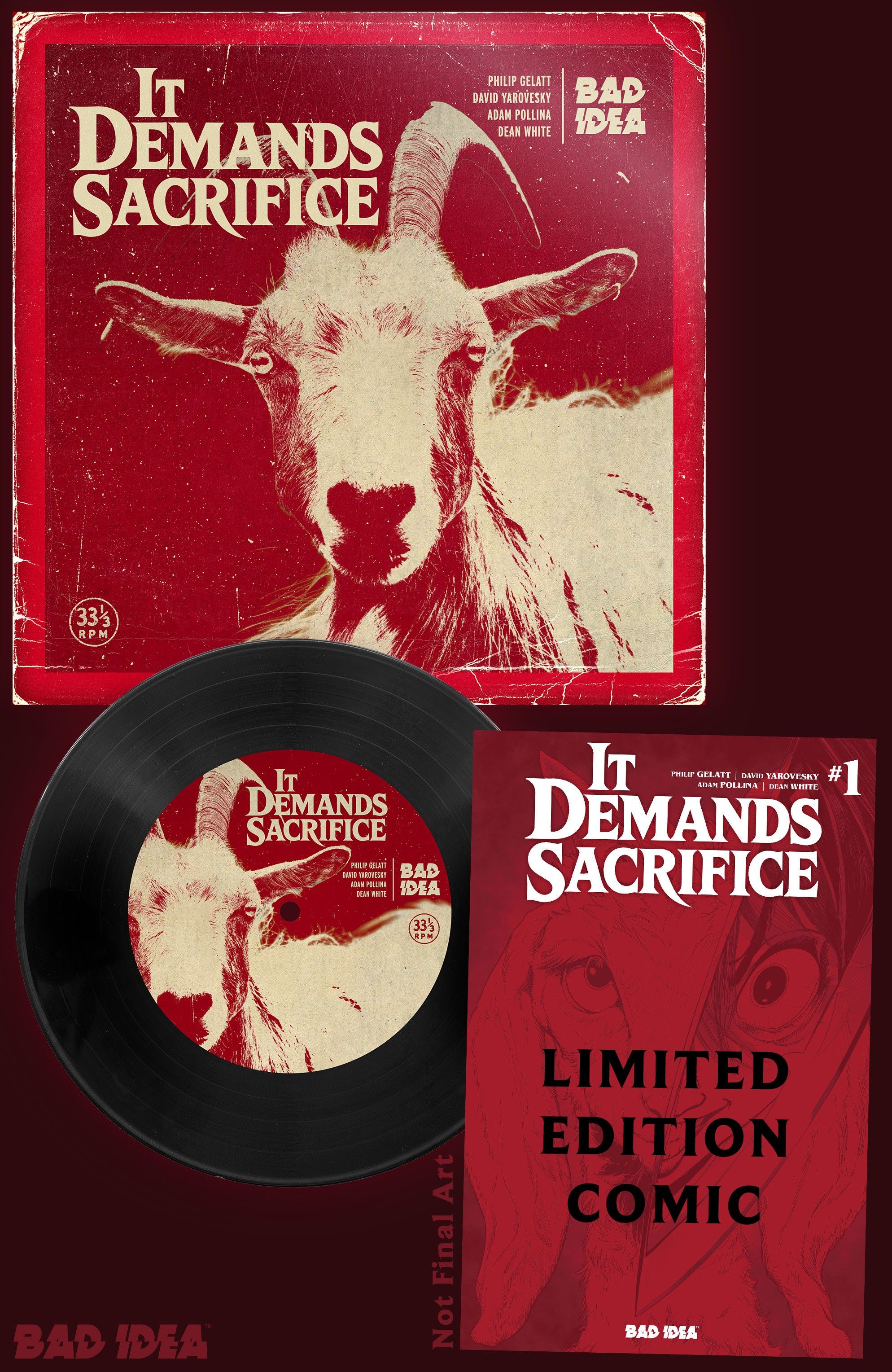 It Demands Sacrifice #1 (Cvr I Inc 1:250 Adam Pollina Book And Vinyl Record Variant) Comic