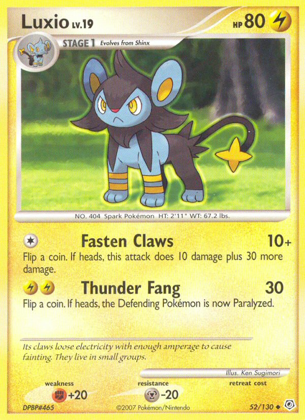 Luxio (52/130) - Diamond & Pearl Pokémon Card