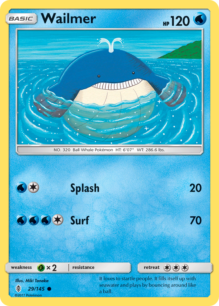 Wailmer (29/145) - Guardians Rising Pokémon Card