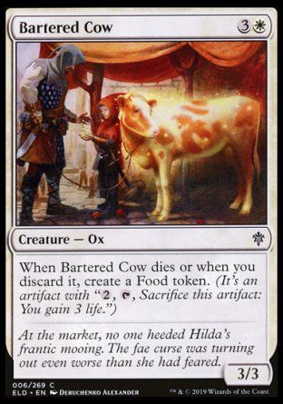 Bartered Cow (Throne of Eldraine) Trading Card