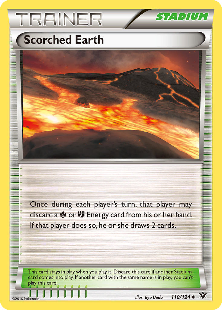 Scorched Earth (Trainer: Stadium) (110/124) - Fates Collide Pokémon Card