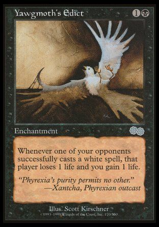 Yawgmoth's Edict (Urza's Saga) Trading Card