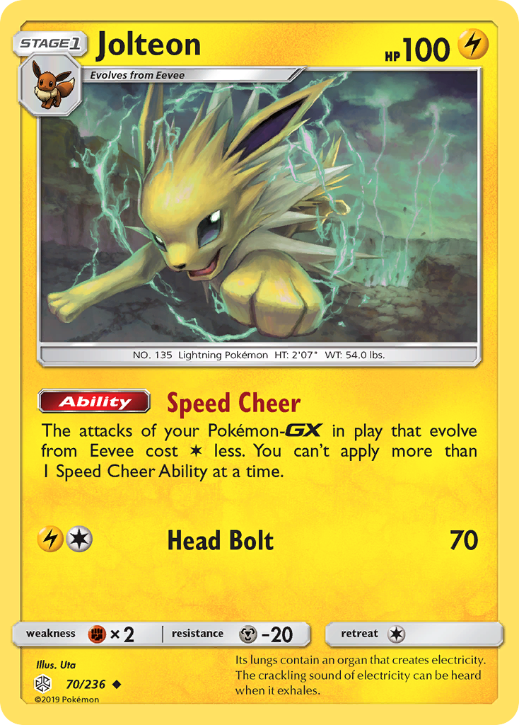 Jolteon (70/236) - Cosmic Eclipse Pokémon Card