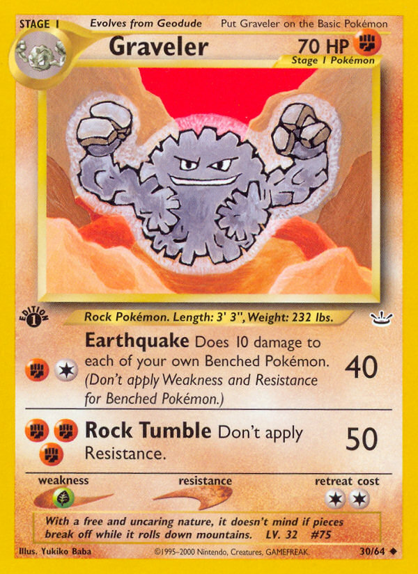 Graveler (30/64) - Neo Revelation Pokémon Card