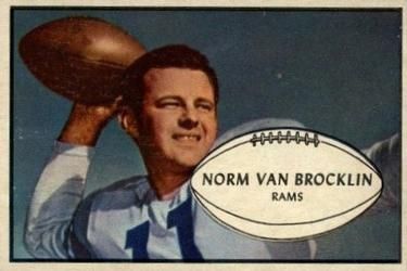 Norm Van Brocklin 1953 Bowman #11 Sports Card