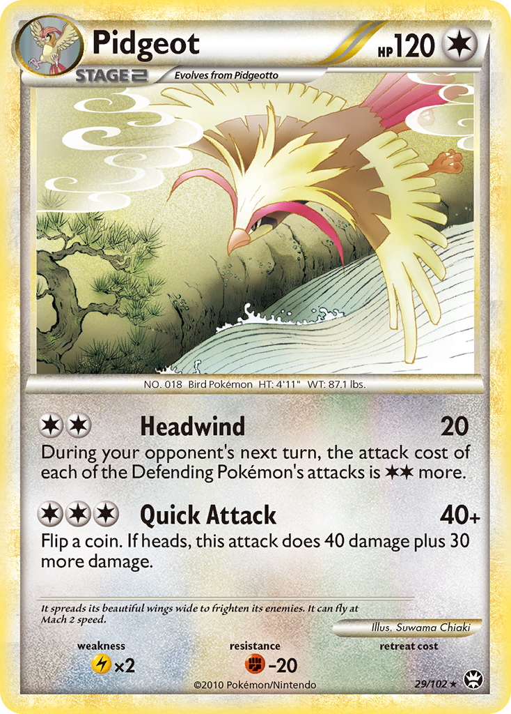 Pidgeot (29/102) - HS—Triumphant Pokémon Card