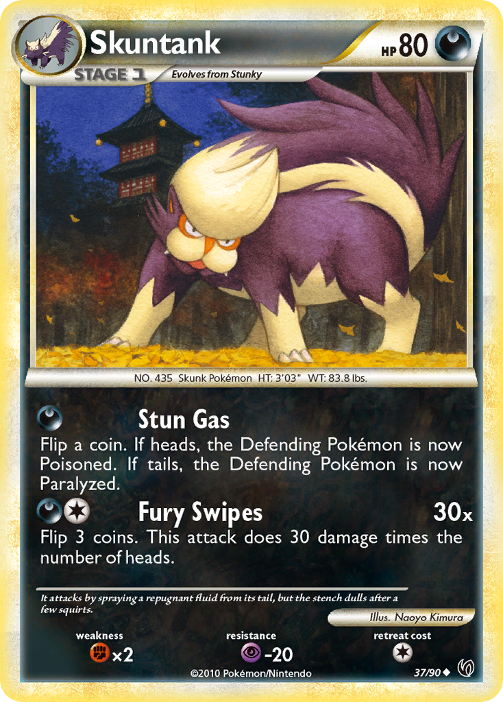 Skuntank (37/90) - HS—Undaunted Pokémon Card