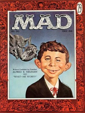 MAD アルフレッド・E・ニューマンサイン入ポスター MAD アルフレッド・E・ニューマンサイン入ポスター