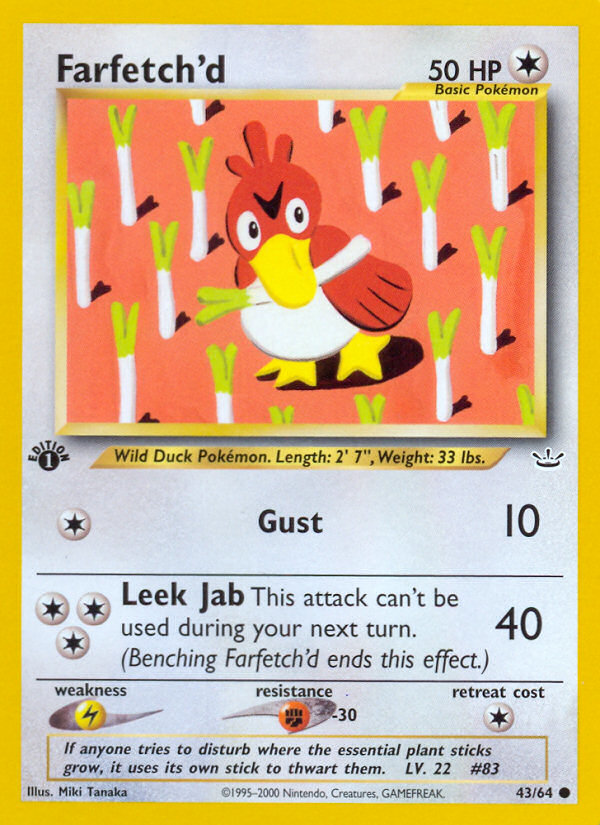 Farfetch'd (43/64) - Neo Revelation Pokémon Card