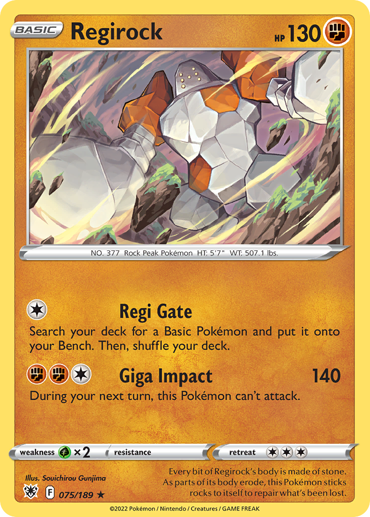 Regirock (75/189) - Astral Radiance Pokémon Card