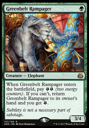 Greenbelt Rampager (Aether Revolt) Trading Card