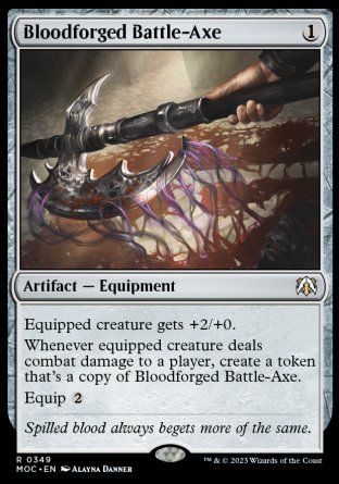 Bloodforged Battle-Axe (March of the Machine Commander Decks) Trading Card