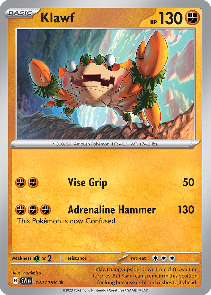 Klawf Pokémon Card