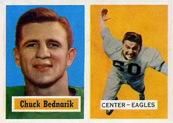 Chuck Bednarik 1957 Topps #49 Sports Card