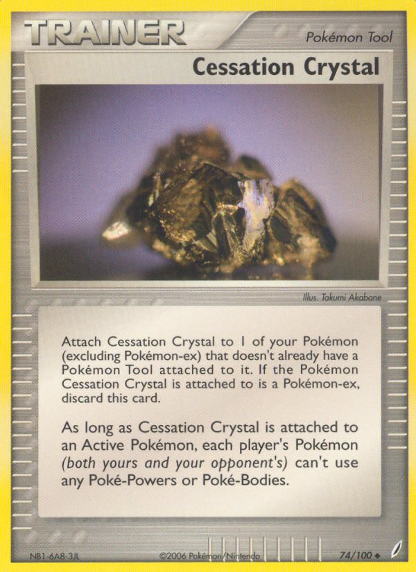 Cessation Crystal (Trainer: Pokémon Tool) (74/100) - Crystal Guardians Pokémon Card