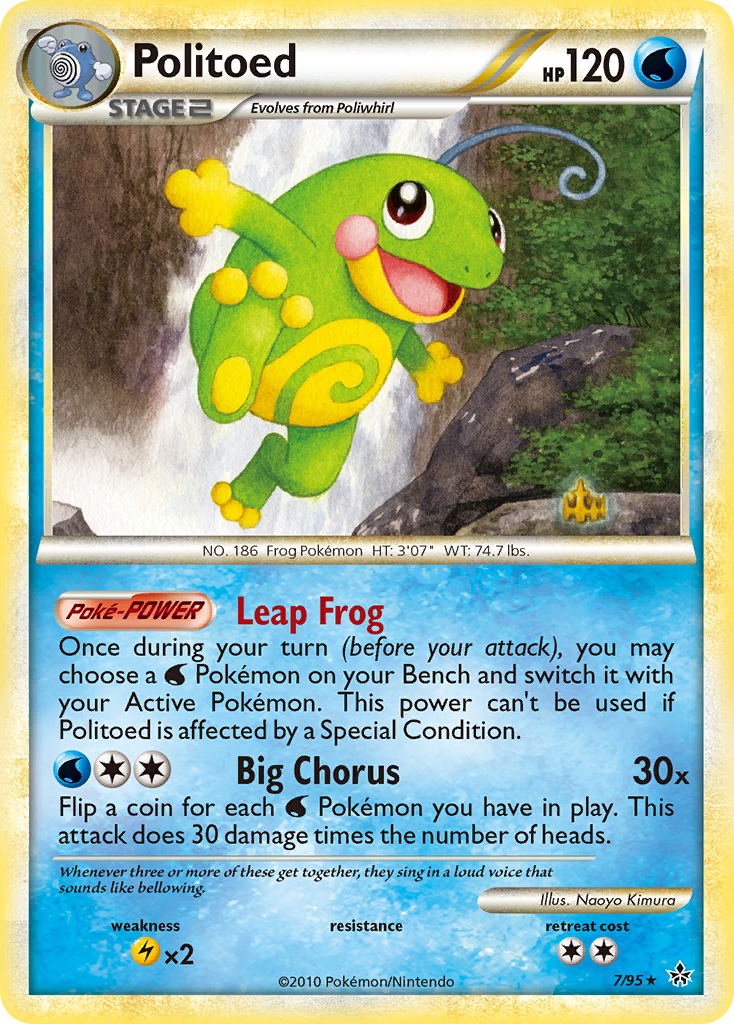 Politoed (7/95) - HS—Unleashed Pokémon Card