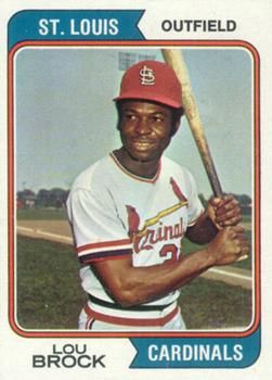 Lou Brock 520 Topps - St. Louis Cardinals - Vintage Baseball Card