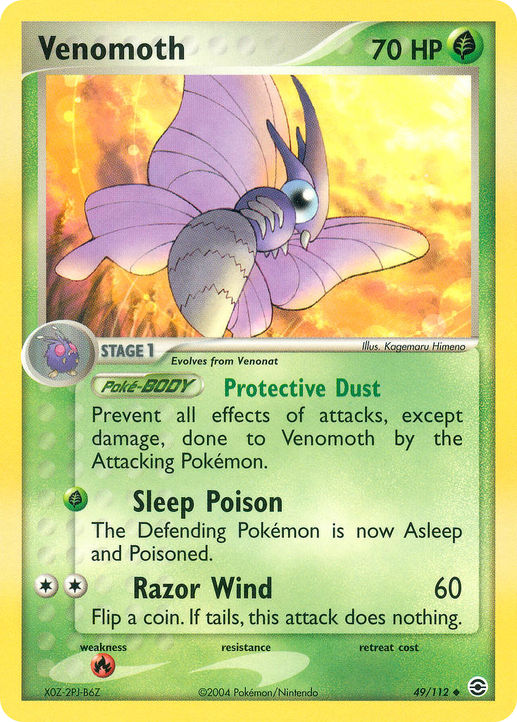 Venomoth (49/112) - FireRed & LeafGreen Pokémon Card