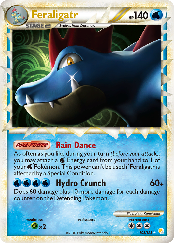 Feraligatr Prime (108/123) - HeartGold & SoulSilver Pokémon Card