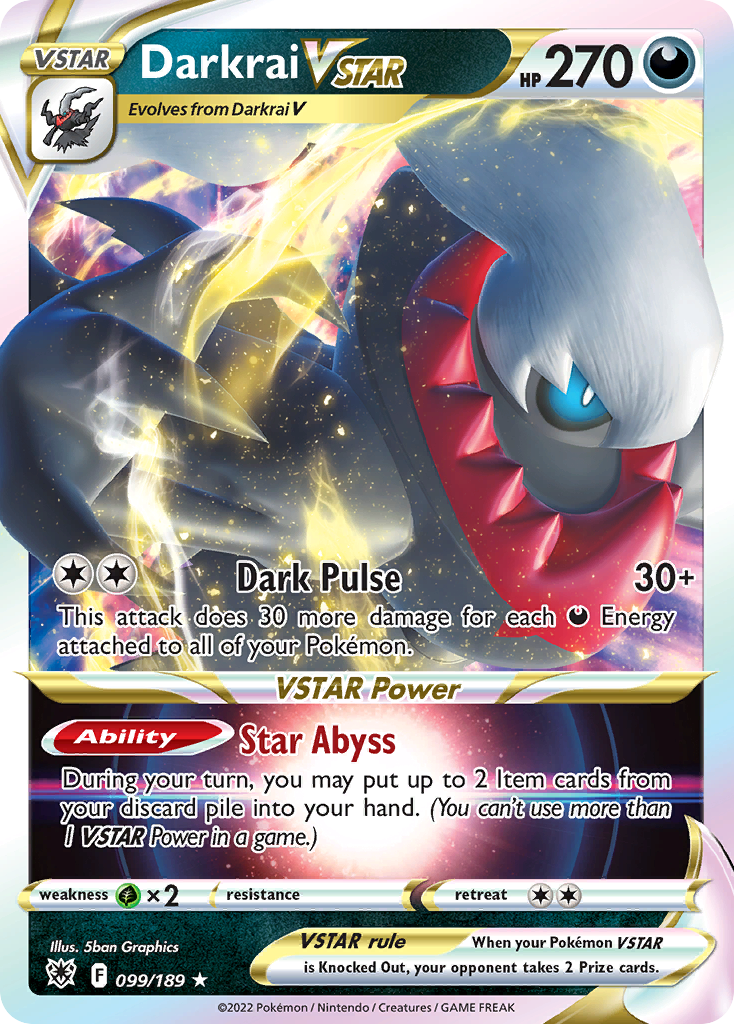 Darkrai VSTAR (99/189) - Astral Radiance Pokémon Card