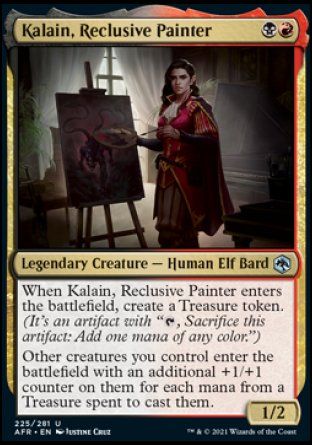 Kalain, Reclusive Painter (Dungeons & Dragons: Adventures in the Forgotten Realms) Trading Card