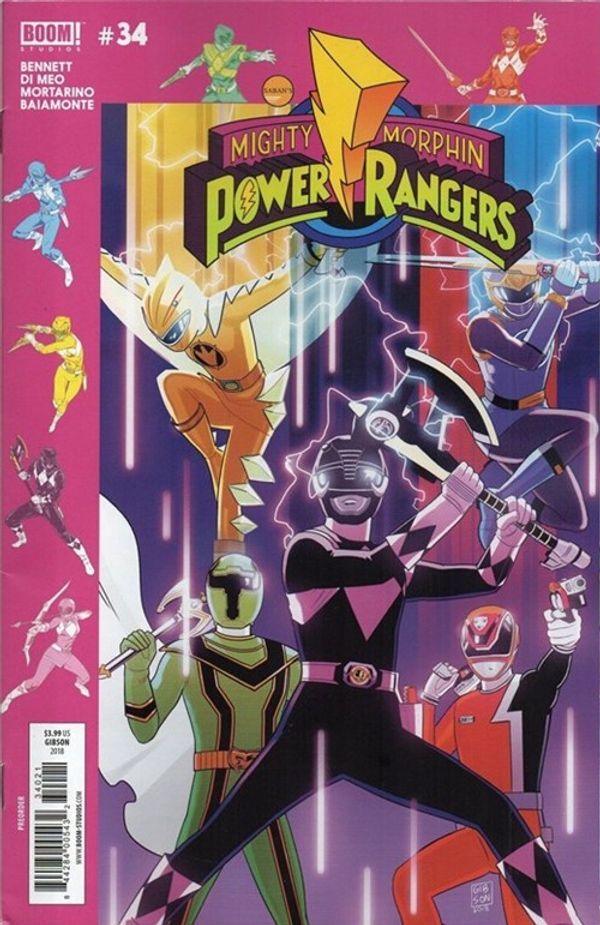 Mighty Morphin Power Rangers #34 (Preorder Gibson Variant Sg)