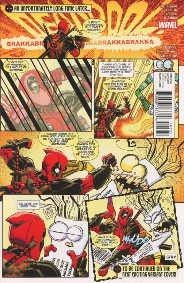 Deadpool #5 (Koblich Secret Comic Variant)