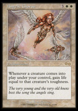 Angelic Chorus (Urza's Saga) Trading Card