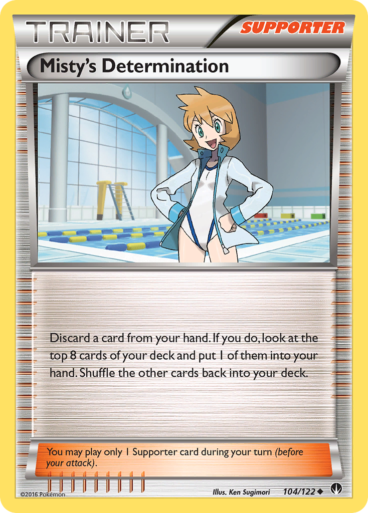 Misty's Determination (Trainer: Supporter) (104/122) - BREAKpoint Pokémon Card