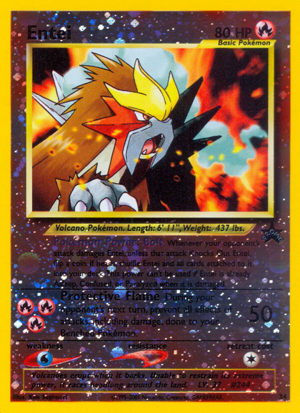 Entei (34/53) - Wizards Black Star Promos Pokémon Card