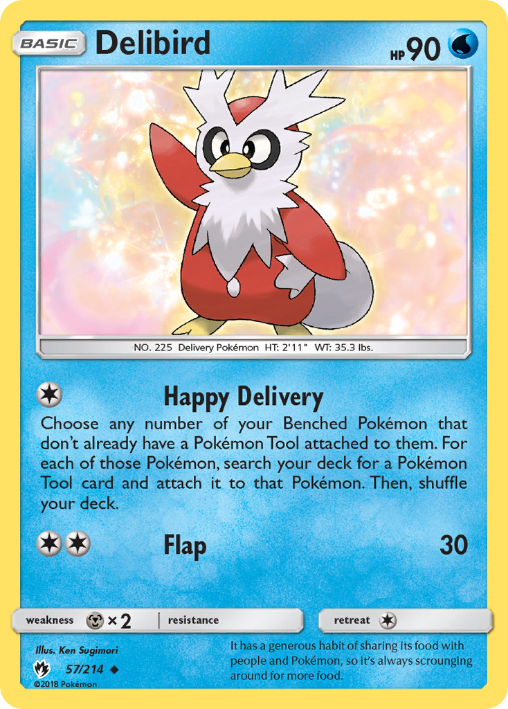 Delibird (57/214) - Lost Thunder Pokémon Card