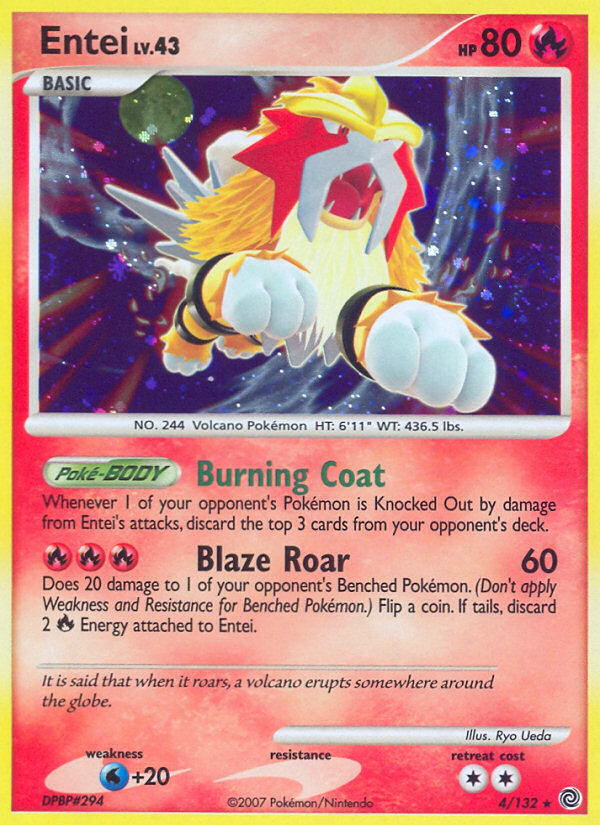 Entei (4/132) - Secret Wonders Pokémon Card