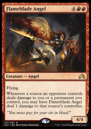 Flameblade Angel (Shadows over Innistrad) Trading Card