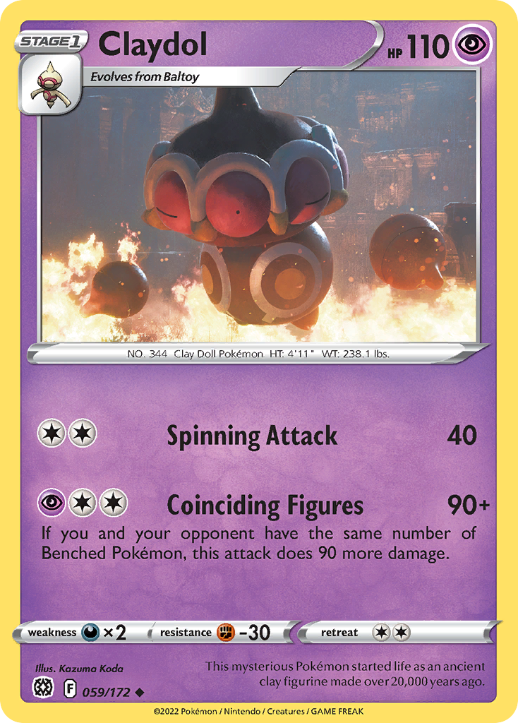 Claydol (59/172) - Brilliant Stars Pokémon Card