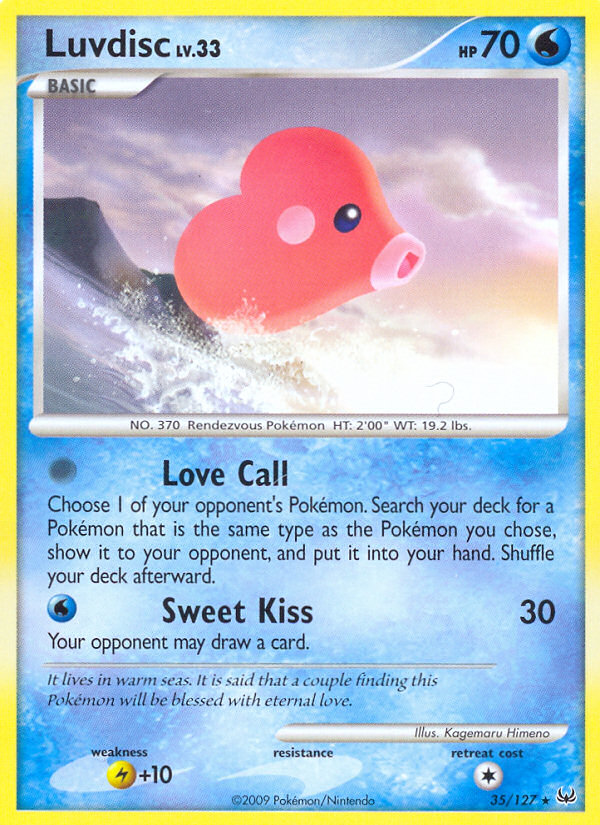 Luvdisc (35/127) - Platinum Pokémon Card