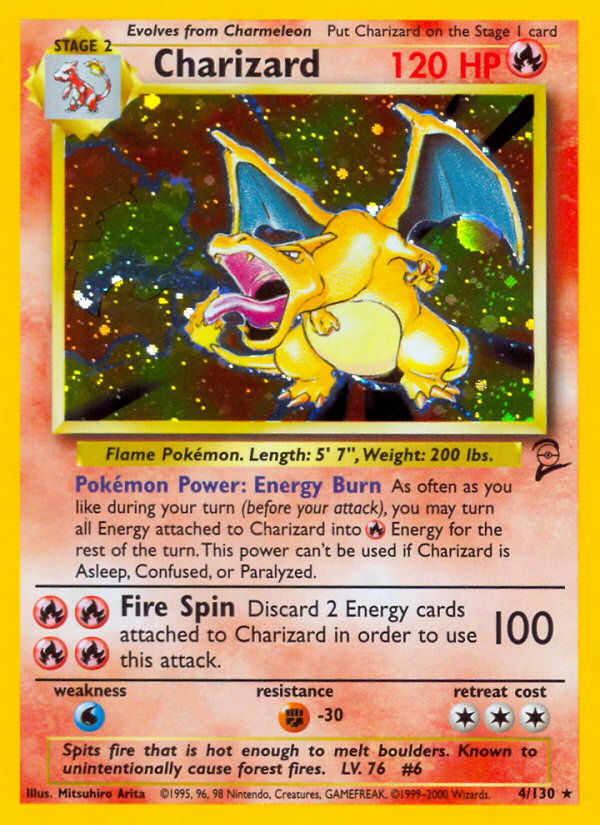 Charizard (4/130) - Base Set 2 Pokémon Card