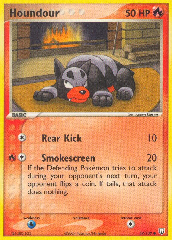 Houndour (59/109) - Team Rocket Returns Pokémon Card