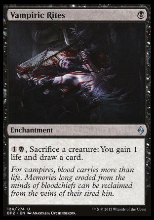 Vampiric Rites (Battle for Zendikar) Trading Card