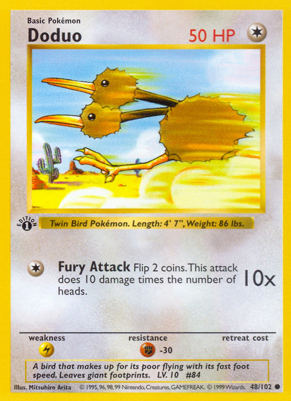 Doduo (48/102) - Base (1st Edition) Pokémon Card