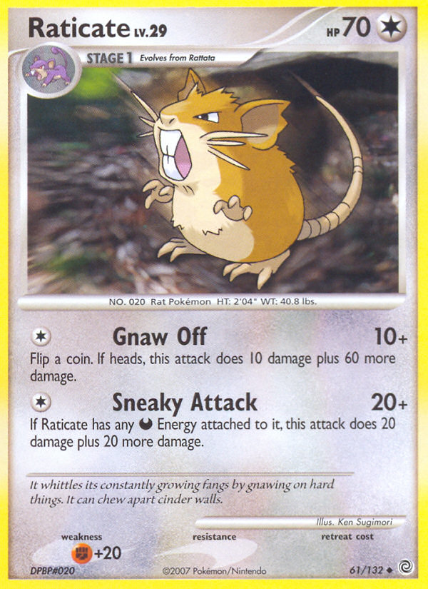 Raticate (61/132) - Secret Wonders Pokémon Card