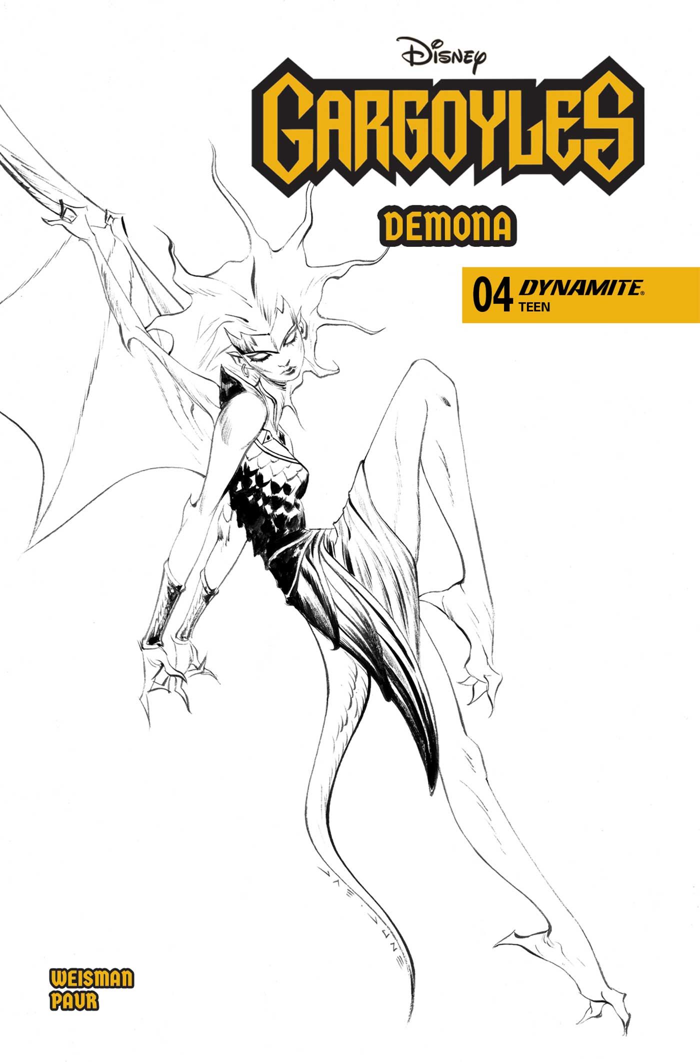 Gargoyles Demona #4 (Cvr G Inc 1:10 Jae Lee Line Art Variant) Comic