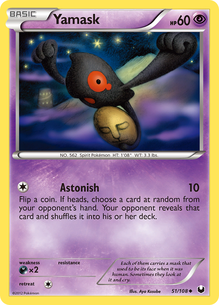 Yamask (51/108) - Dark Explorers Pokémon Card