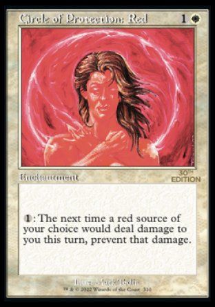 Circle of Protection: Red (Magic 30th Anniversary Edition - Old Frame) Trading Card