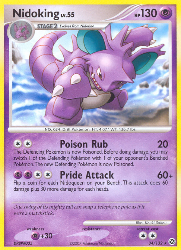 Nidoking (34/132) - Secret Wonders Pokémon Card